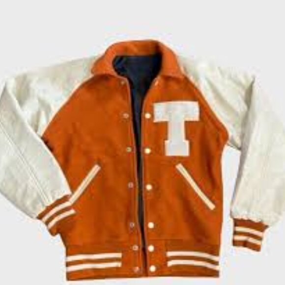 NYC Jackets Other - NEW [NYC Jackets] Texas Longhorns NCAA Orange Varsity Letterman Jacket Mens 3XL